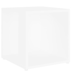 Table d'appoint Blanc 33x33x34,5 cm Aggloméré