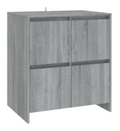 Buffets 2 pcs Sonoma gris Bois d'ingénierie