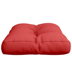 Coussin de palette rouge 60x40x12 cm tissu