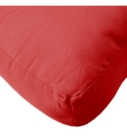 Coussin de palette rouge 60x40x12 cm tissu