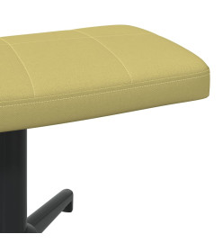 Chaise de relaxation avec tabouret Vert Tissu