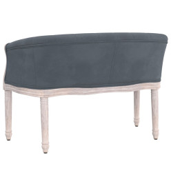 Banc Gris foncé 98x56x69 cm Velours