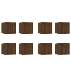 Meubles TV muraux 8 pcs Chêne marron 30,5x30x30 cm