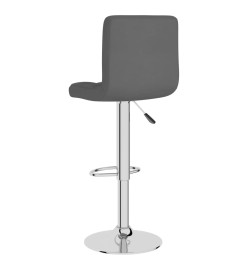 Tabourets de bar lot de 2 gris foncé tissu