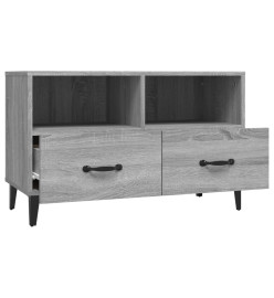 Meuble TV Sonoma gris 80x36x50 cm Bois d'ingénierie