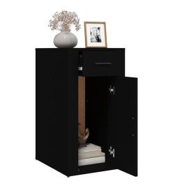 Armoire de bureau Noir 40x49x75 cm Bois d'ingénierie