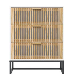 Buffet blanc 60x30x75 cm bois d'ingénierie