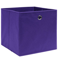 Boîtes de rangement 4 pcs Violet 32x32x32 cm Tissu