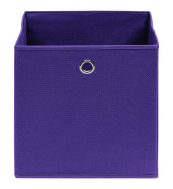 Boîtes de rangement 4 pcs Violet 32x32x32 cm Tissu