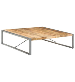 Table basse 140x140x40 cm Bois de manguier brut