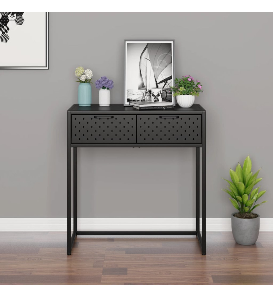 Table console Anthracite 72x35x75 cm Acier