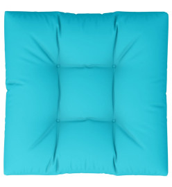 Coussin de palette turquoise 70x70x12 cm tissu