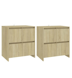 Buffets 2 pcs Chêne Sonoma 70x41x75 cm Aggloméré