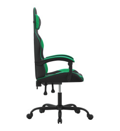 Chaise de jeu Noir et vert Similicuir