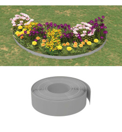 Bordures de jardin 5 pcs gris 10 m 15 cm polyéthylène