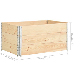 Colliers de palette 3 pcs 80x120 cm Bois de pin solide