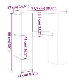 Armoire de couloir Chêne sonoma 97,5x37x99 cm Bois d'ingénierie