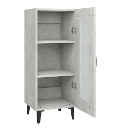 Buffet Gris béton 34,5x34x90 cm Bois d'ingénierie