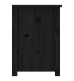 Meuble TV Noir 103x36,5x52 cm Bois de pin massif