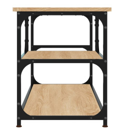 Meuble TV chêne sonoma 103x38x46,5cm bois d'ingénierie et acier