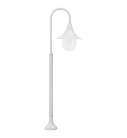 Lampadaire de jardin E27 120 cm Aluminium Blanc