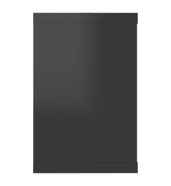 Étagères cube murales 6 pcs Noir brillant 60x15x23 cm Aggloméré