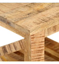 Table d'appoint avec roues 40x40x42 cm Bois de manguier brut