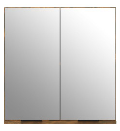 Armoire à miroir de salle de bain Chêne fumé 64x20x67 cm