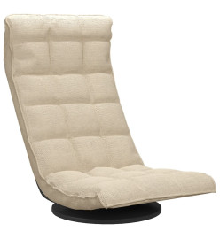 Chaise pivotante de sol Crème Tissu