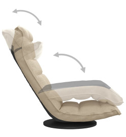 Chaise pivotante de sol Crème Tissu