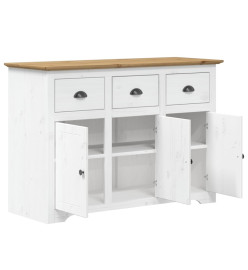 Buffet BODO blanc et marron 115x43x79,5 cm bois massif de pin