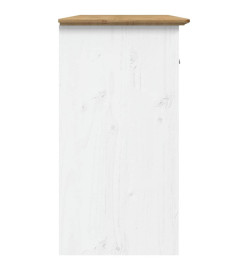 Buffet BODO blanc et marron 115x43x79,5 cm bois massif de pin