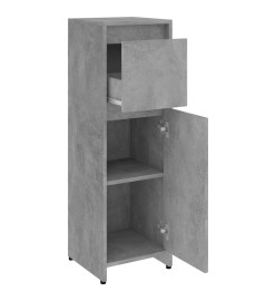 Armoire de salle de bain Gris béton 30x30x95 cm Aggloméré