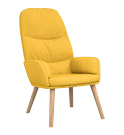 Chaise de relaxation Jaune moutarde Tissu