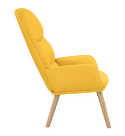 Chaise de relaxation Jaune moutarde Tissu