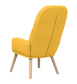 Chaise de relaxation Jaune moutarde Tissu