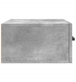 Table de chevet murale gris béton 35x35x20 cm