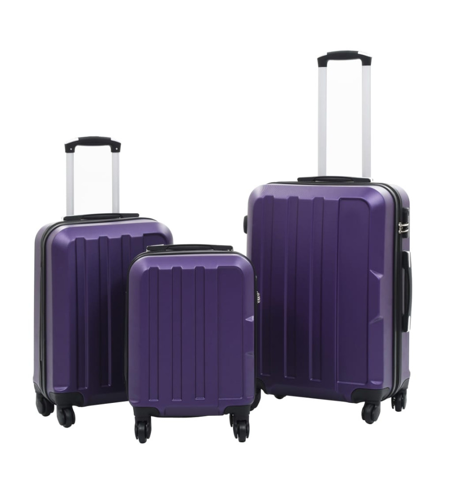 Valise rigide 3 pcs Violet ABS