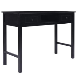 Buffet Noir 108x45x76 cm Bois de Paulownia massif