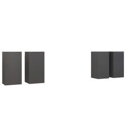 Meubles TV 4 pcs Gris 30,5x30x60 cm Aggloméré