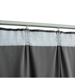 Rideaux occultants et crochet 2pcs Velours Anthracite 140x225cm