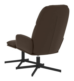 Chaise de relaxation avec tabouret Marron Similicuir