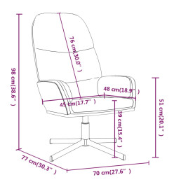 Chaise de relaxation avec tabouret Marron Similicuir