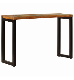 Table console 120x35x76 cm Bois de récupération solide et acier