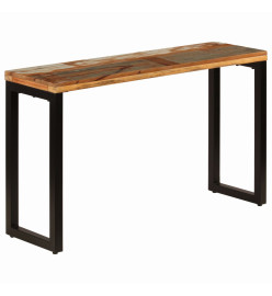 Table console 120x35x76 cm Bois de récupération solide et acier