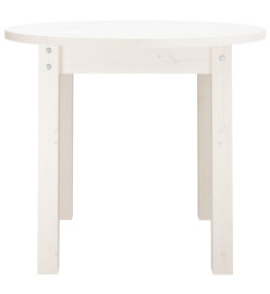 Table basse Blanc Ø 55x45 cm Bois massif de pin