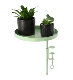 Esschert Design Plateau pour plantes avec pince rond vert L