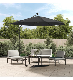 Tissu de remplacement pour parasol déporté anthracite 300 cm