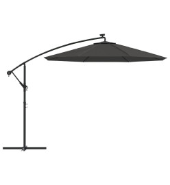 Tissu de remplacement pour parasol déporté anthracite 300 cm