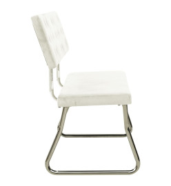 Banc 110 cm Blanc crème Velours